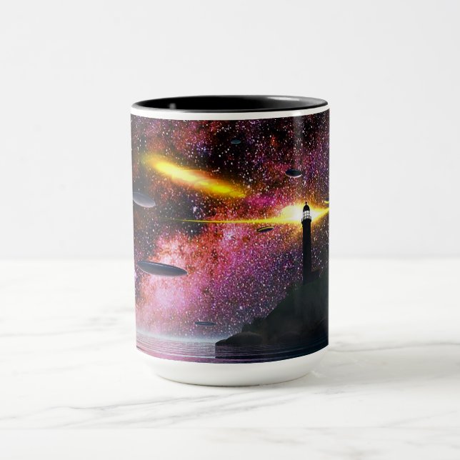 Taza Encuentro de OVNI 3D para el faro universal (Centro)