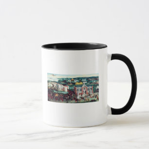 Taza Encuentro en el campo del paño del oro