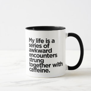 Taza Encuentros incómodos y cafeína - Relacionable dive