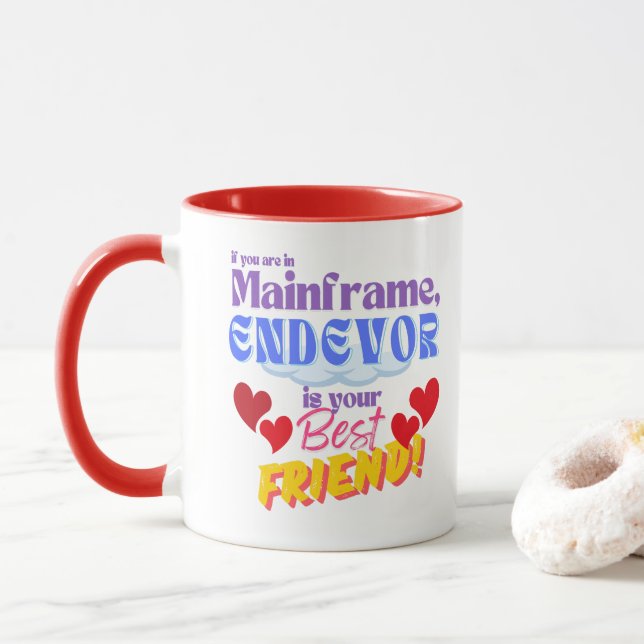Taza Endevor en la programación de mainframe (Con donut)