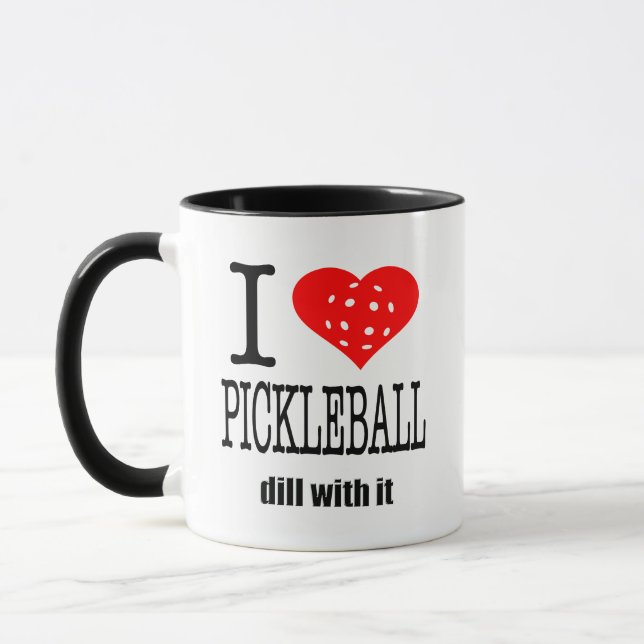 Taza Eneldo de Pickleball del corazón del regalo I de (Izquierda)