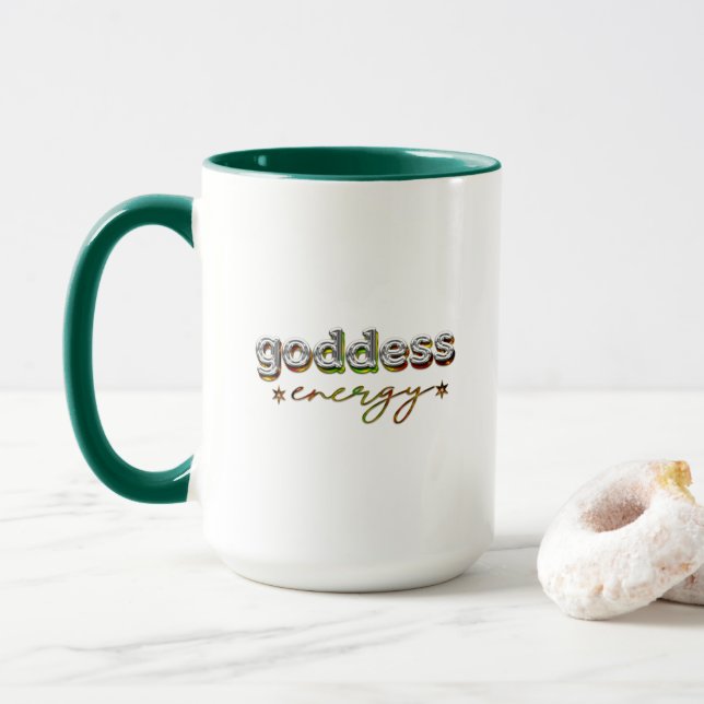Taza Energía de la diosa (colorida) (Con donut)