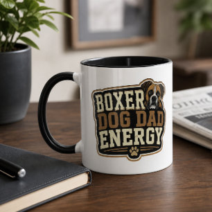 Taza Energía de Papá Perro Boxer 