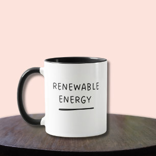 Taza Energía Renovable - Café Divertido Y Acogedor Con 