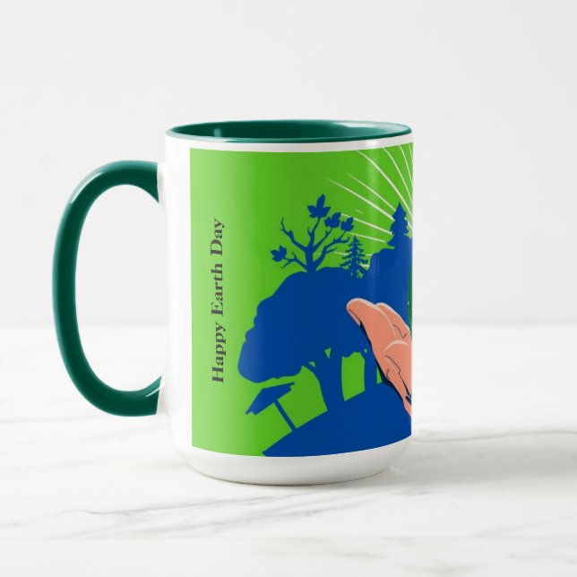 Taza Energía Verde para Vibraciones del Planeta (Izquierda)