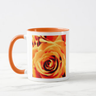 Taza Energy Yellow Roses 11oz Two-Tone Mug Orange