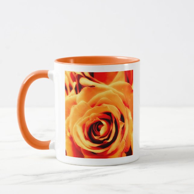 Taza Energy Yellow Roses 11oz Two-Tone Mug Orange (Izquierda)