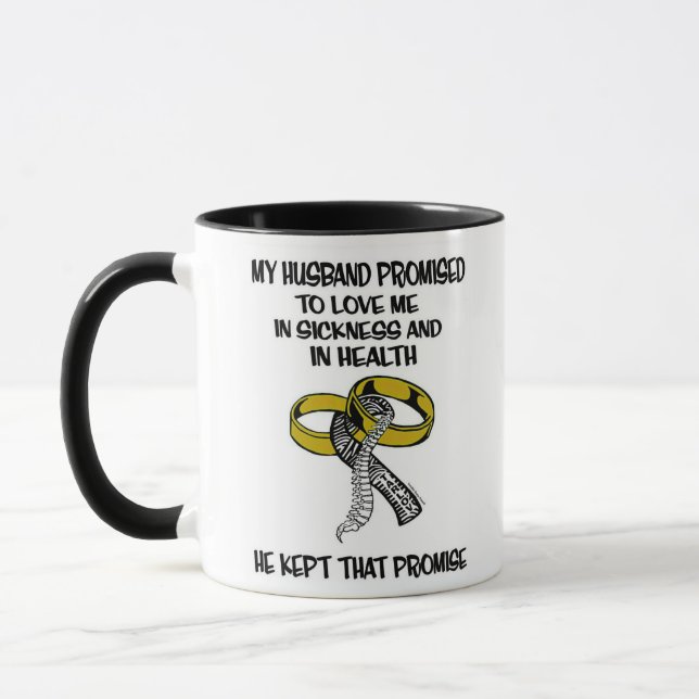 Taza Enfermedad/salud...Tarlov Cyst Mug (Izquierda)