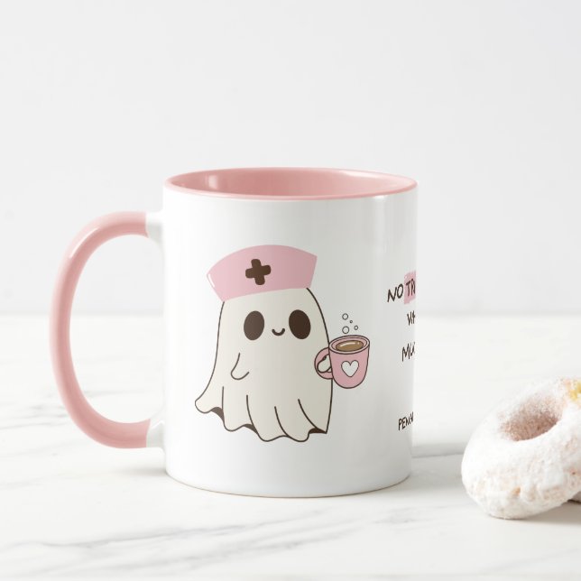 Taza Enfermera Cute Ghost Halloween Mug - 11oz