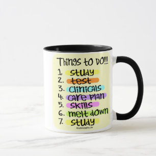 Taza Enfermera de estudiante para hacer la lista