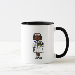 Taza Enfermera de piel negra o oscura