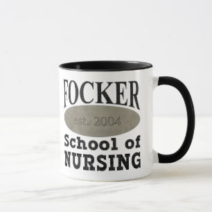Taza Enfermera divertida de la escuela de enfermería d