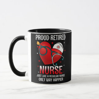 Taza Enfermera jubilada orgullosa, igual que enfermera