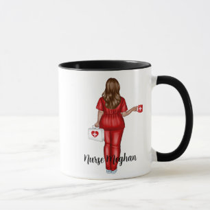 Taza Enfermera "LPN Life" personalizada (pelo pardo)