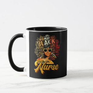 Taza Enfermera negra afroamericana