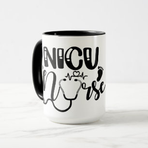 Taza Enfermera personalizada de la NICU (enfermera afro