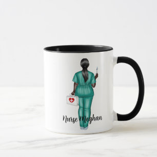 Taza Enfermera personalizada de LPN (enfermera afroamer