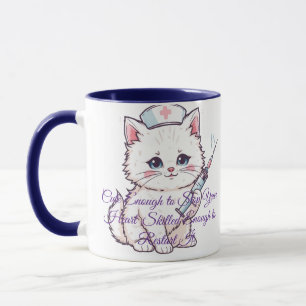 Taza Enfermera Personalizada Gatito lo Suficientemente 