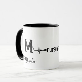 Taza Enfermera personalizada Stethoscope Monograma Medi