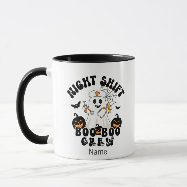 Taza Enfermera personalizado de Halloween - Equipo de B (Izquierda)