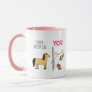 Taza Enfermera Preceptora Café de Unicornio Divertido