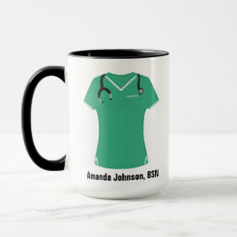 Taza Enfermera profesional personalizada de BSN Aqua Sc