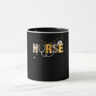 Taza Enfermera regalo de Halloween con batuta de calaba