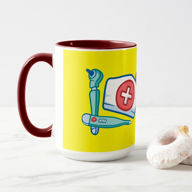 Taza Enfermera Vida de Amor (Con donut)