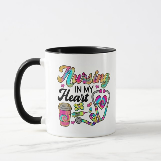 Taza Enfermería en mi corazón (Izquierda)