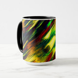 Taza Enfurecido manchado de rojo a amarillo, un poco ve