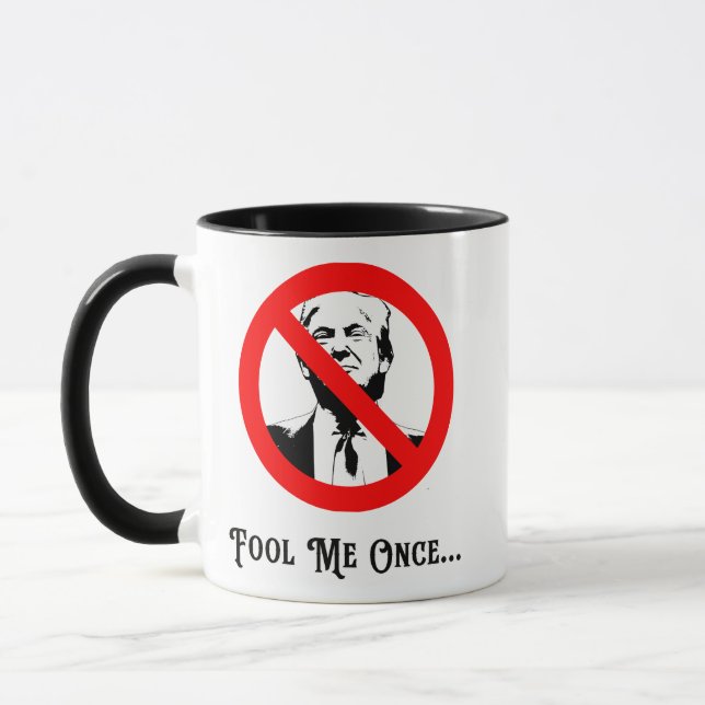 Taza Engáñame una vez contra Trump (Izquierda)