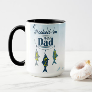 Taza Enganchado al Mejor Papá   Padre Pescador Personal