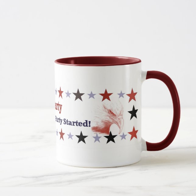 Taza Engranaje político de la fiesta del té (Derecha)