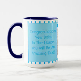 Taza Enhorabuena juego de palabras de Recién nacido