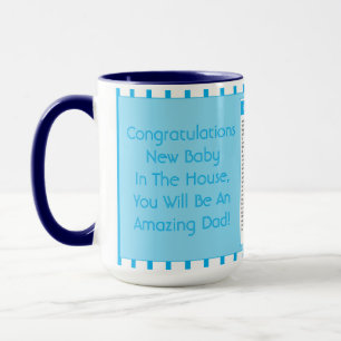 Taza Enhorabuena juego de palabras de Recién nacido