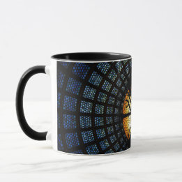 Taza Enigmático Azul Escuro Simbólico Árvore Mística