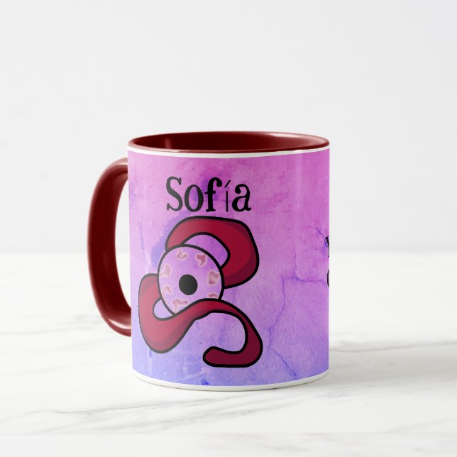 Taza Enigmático personalizado con ojos entrelazados (Anverso izquierdo)
