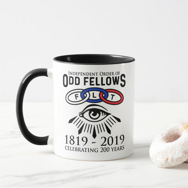 Taza Enlaces de compañeros extraños y 200 años (Con donut)