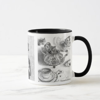 Taza enojada del país de las maravillas del