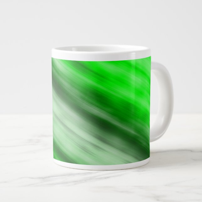 Taza enorme, arte abstracto, verde (Derecha)