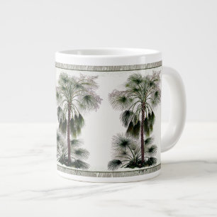 Taza enorme botánica china de las palmas de fan