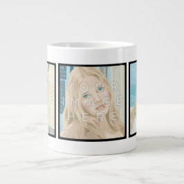 Taza enorme de encargo personalizada 3-Photo de