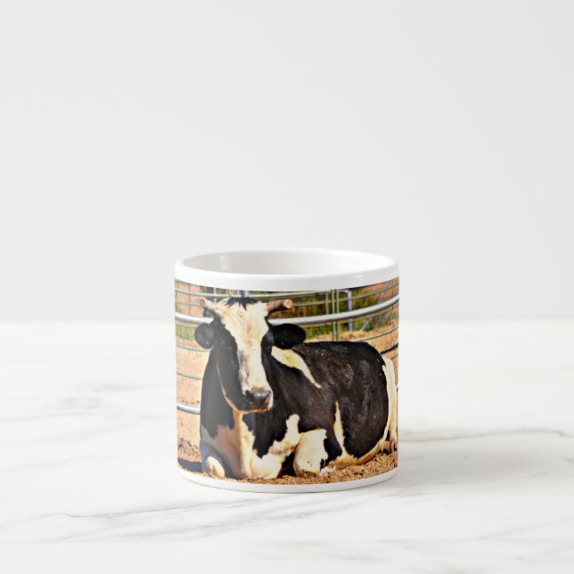 Taza enorme de la vaca del café (Frente)