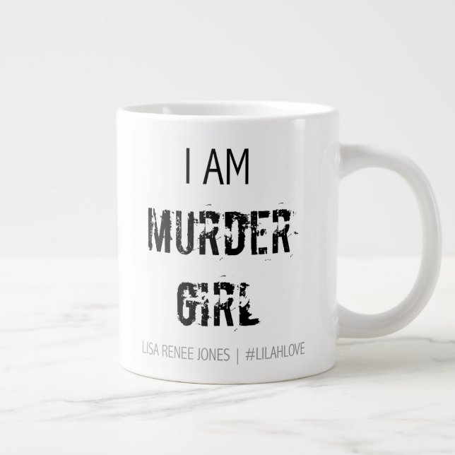 Taza enorme del chica del asesinato del negro (Derecha)