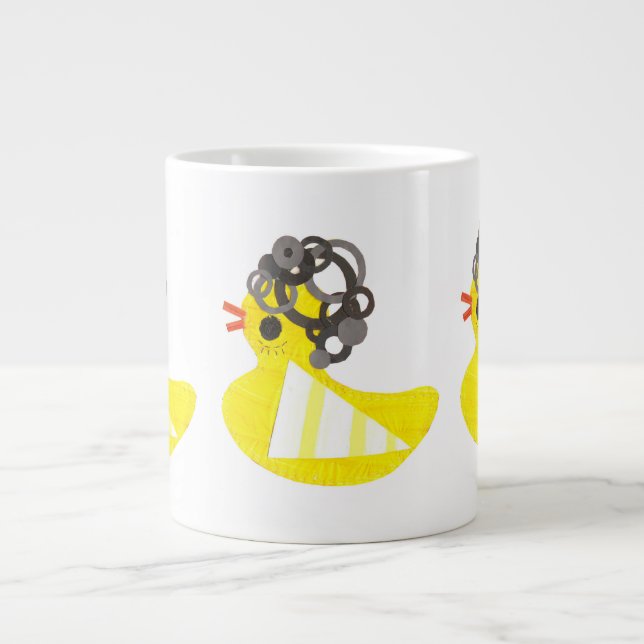 Taza enorme Ducky del disco (Frente)