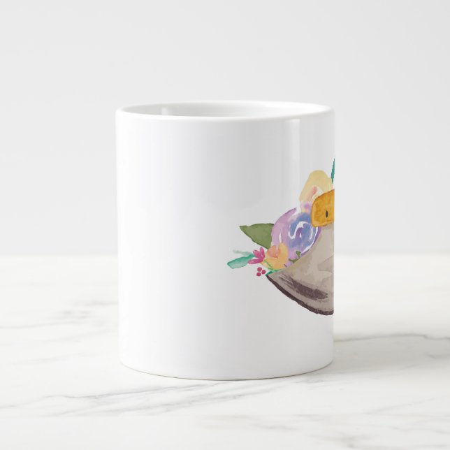 Taza enorme floral de Ulu (Frente)