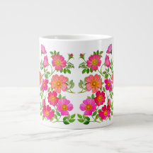 Taza enorme floral subió Briar salvaje
