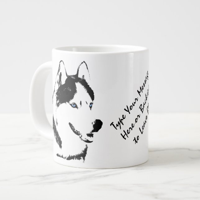 Taza enorme fornida del husky siberiano de la taza (Izquierda)