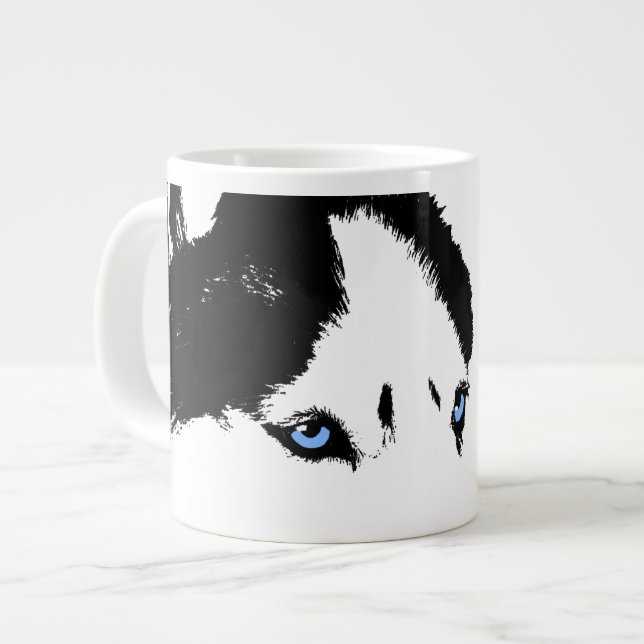 Taza enorme fornida del husky siberiano de la taza (Izquierda)