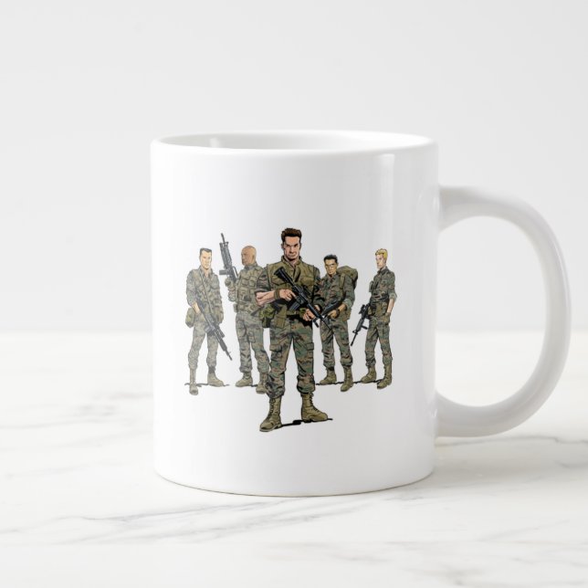 Taza enorme - infantes de marina y logotipo de la (Derecha)